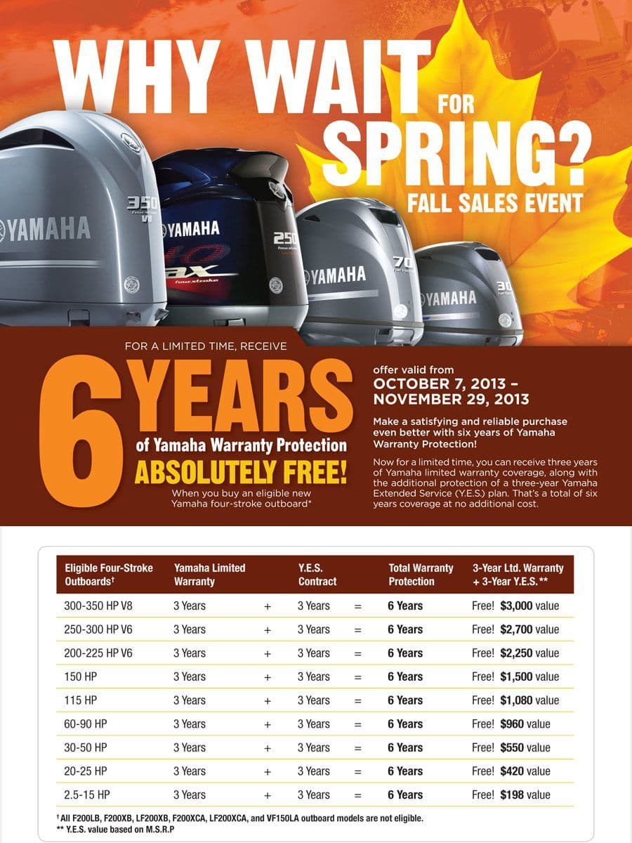 Yamaha Why Wait for Spring Sales Event